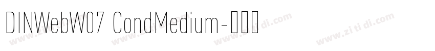 DINWebW07 CondMedium字体转换